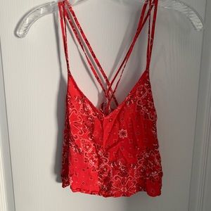 Red crop top